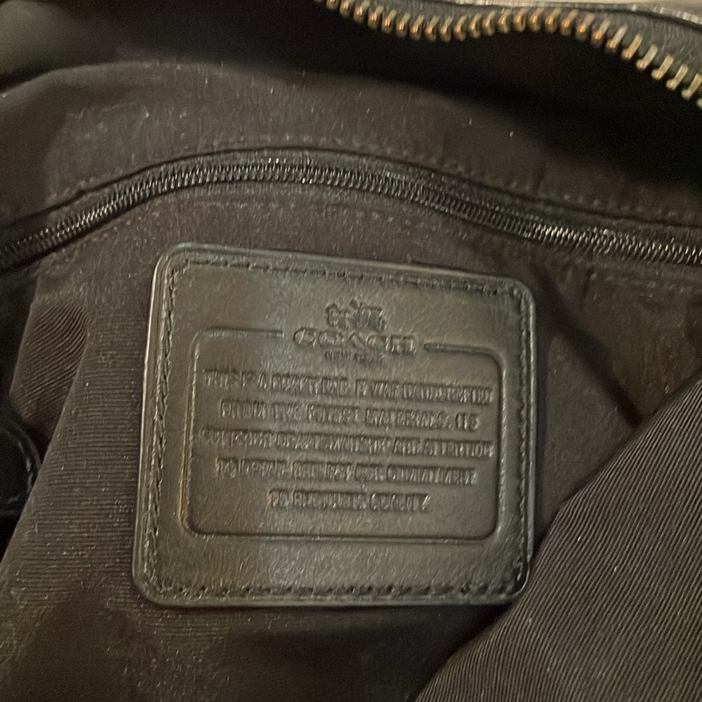 Coach Studded Celeste Leather Hobo Bag in black. Used, but in good condition. - Picture 5 of 6